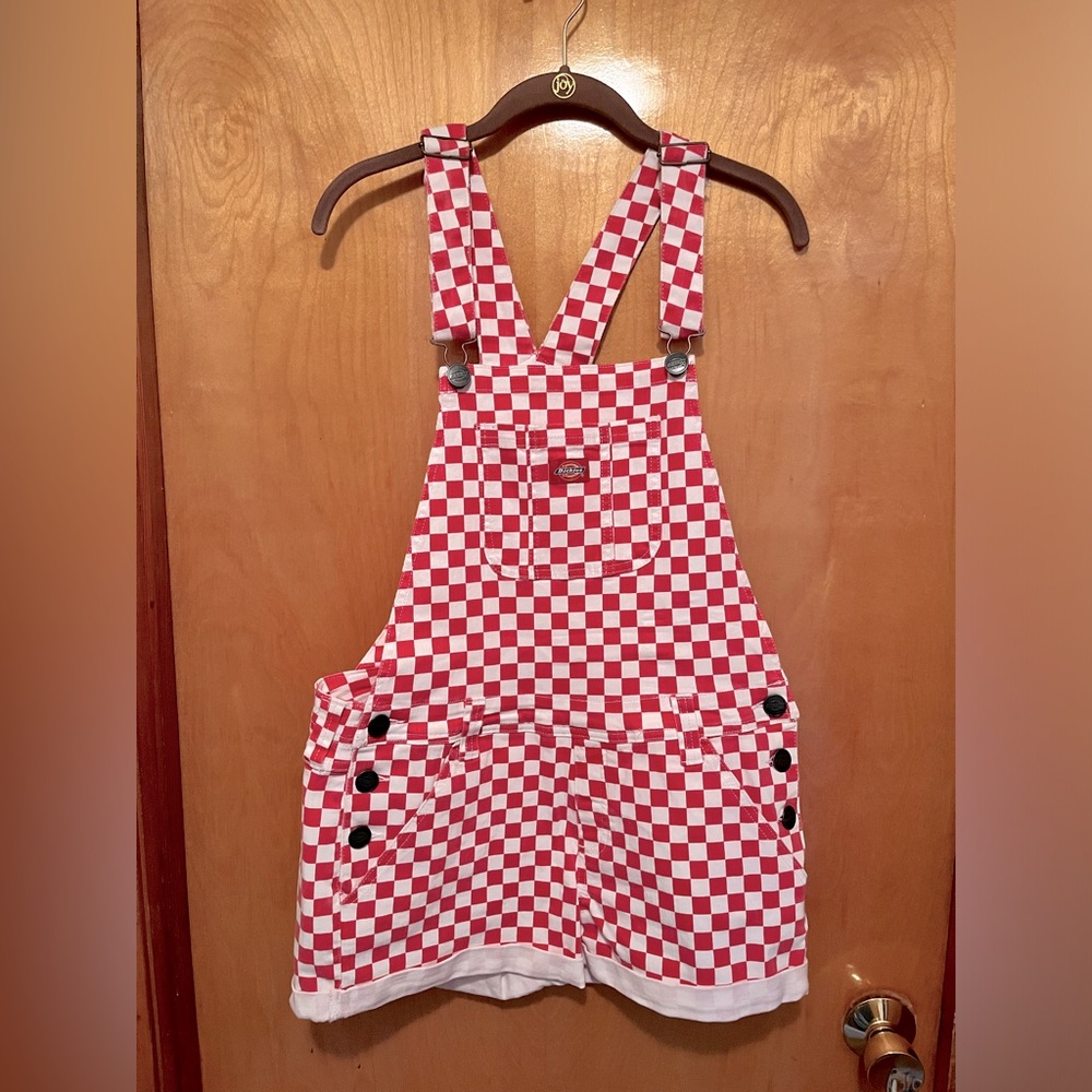 Dickies Checker Overall Shorts
